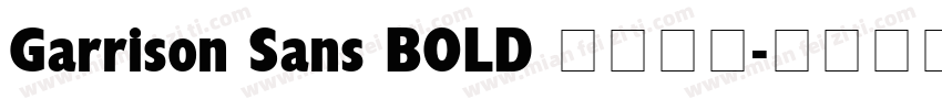 Garrison Sans BOLD 语言英文字体转换